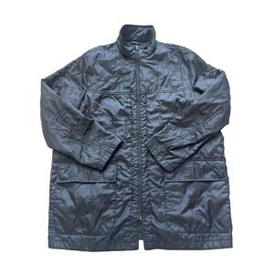 DKNY Men's Full Zip Length Long Coat Size X-Large XL Black Jacket